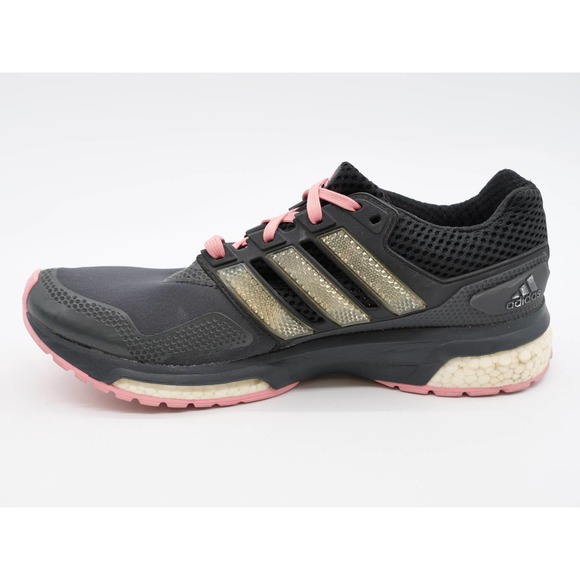 Adidas Running Shoes Womens 8.5 Response Boost 2 Techfit Black Pink Sneakers - Picture 5 of 11